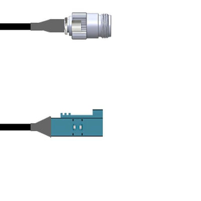 Q-2005E0003024i by Amphenol Custom Cable - CABLE ASSY N-FAKRA JACK RG174 24