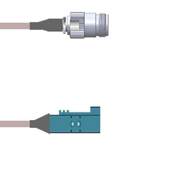 Q-2005E00050.5M by Amphenol Custom Cable - CABLE ASSY N-FAKRA JK RG316 19.69