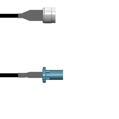Q-2I05A0003018i by Amphenol Custom Cable - CABLE ASSY N-FAKRA PLUG RG174 18