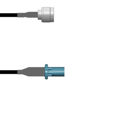 Q-2N05B0008018i by Amphenol Custom Cable - CABLE ASSY N-FAKRA PLUG RG58 18
