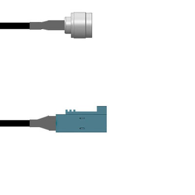 Q-2N05F0008018i by Amphenol Custom Cable - CABLE ASY N-FAKRA P-J RG58 18