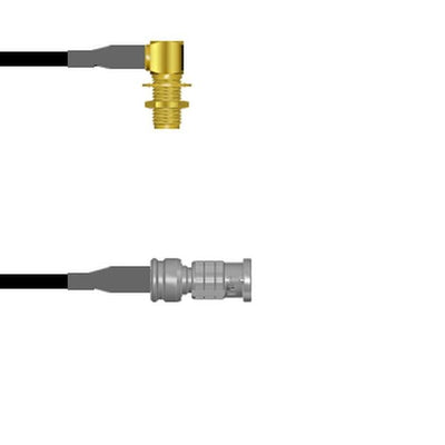 Q-2P05H0003.25M by Amphenol Custom Cable - SMA-RJB/HDBNC-SP G174 0.25M