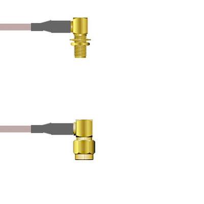 Q-2Q035000R.75M by Amphenol Custom Cable - SMA-RJB/SMA-RP G316D 0.75M