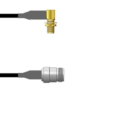 Q-2R01W0008001M by Amphenol Custom Cable - SMA-RJB/N-SJ RG58 1M