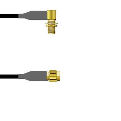 Q-2R03D0008084I by Amphenol Custom Cable - SMA-RJB/SMA-SP RG58 84I