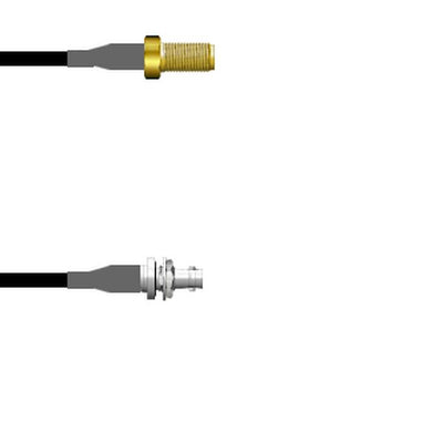Q-2V00P0003001M by Amphenol Custom Cable - SMA-SJ/HDBNC-SJB G174 1M