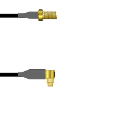 Q-2V01N0003003I by Amphenol Custom Cable - SMA-SJ/MMCX-RP G174 3I