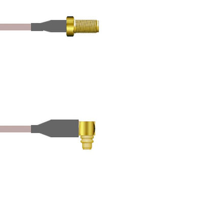 Q-2V01N0005.25M by Amphenol Custom Cable - SMA-SJ/MMCX-RP G316 0.25M
