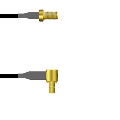 Q-2V03I00032.5M by Amphenol Custom Cable - SMA-SJ/SMB-RJ G174 2.5M