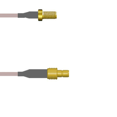 Q-2V03L0005001M by Amphenol Custom Cable - SMA-SJ/SMB-SJ G316 1M