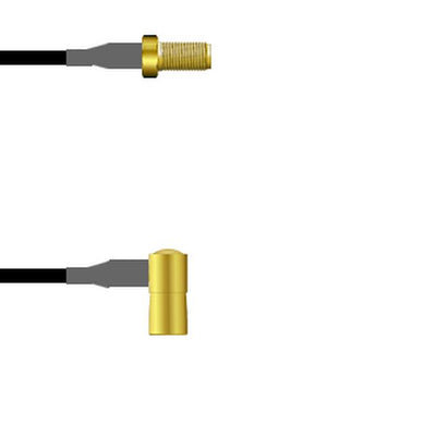 Q-2V03S0003003M by Amphenol Custom Cable - SMA-SJ/SMB-RP G174 3M