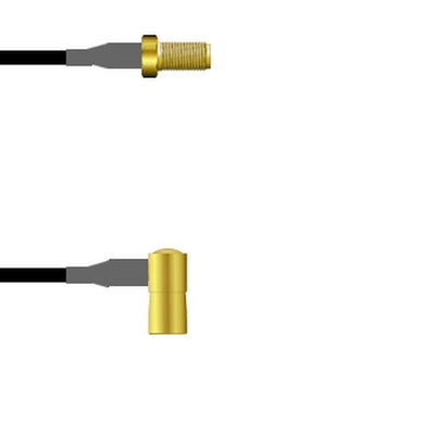Q-2V03S0003060I by Amphenol Custom Cable - SMA-SJ/SMB-RP G174 60I