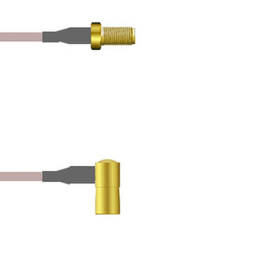 Q-2V03S00050.5M by Amphenol Custom Cable - SMA-SJ/SMB-RP G316 0.5M