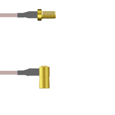 Q-2V03S0005002M by Amphenol Custom Cable - SMA-SJ/SMB-RP G316 2M