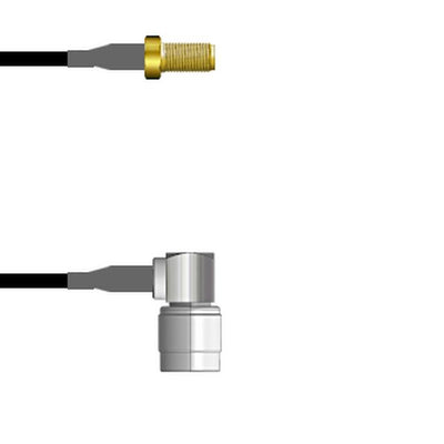 Q-2V04T0003048I by Amphenol Custom Cable - SMA-SJ/TNC-RP G174 48I
