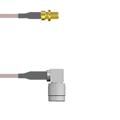 Q-2X04U000R001M by Amphenol Custom Cable - SMA-SJB/TNC-RP G316D 1M
