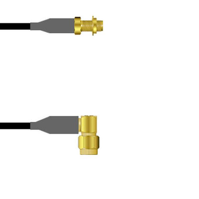 Q-2Y0360008001M by Amphenol Custom Cable - SMA-SJB/SMA-RP RG58 1M