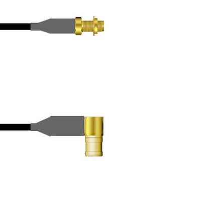 Q-2Y03U0008001M by Amphenol Custom Cable - SMA-SJB/SMB-RP RG58 1M