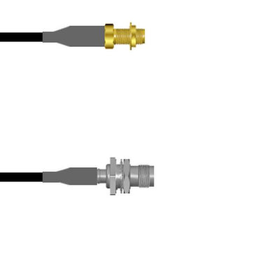 Q-2Y04I0008002M by Amphenol Custom Cable - SMA-SJB/TNC-SJB RG58 2M