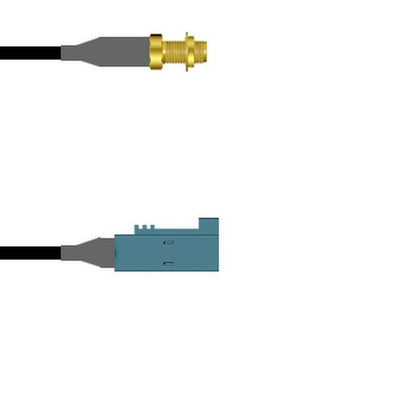 Q-2Y05F0008001M by Amphenol Custom Cable - SMA-SJB/FKRAZ-SJ RG58 1M