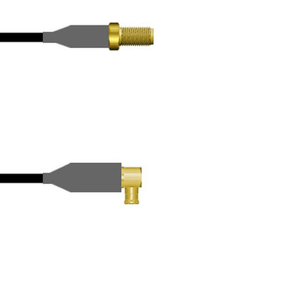 Q-2Z01800081.5M by Amphenol Custom Cable - SMA-SJ/MCX-RP RG58 1.5M