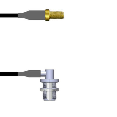 Q-2Z01S0008060I by Amphenol Custom Cable - SMA-SJ/N-RJB RG58 60I