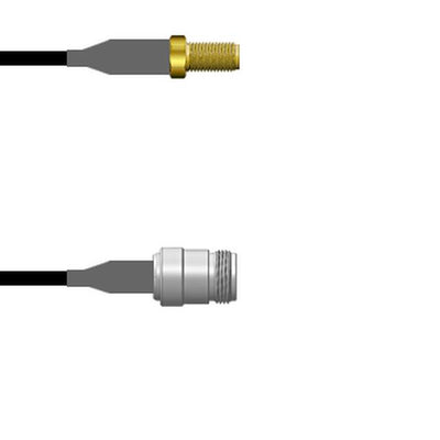 Q-2Z01W0008012I by Amphenol Custom Cable - SMA-SJ/N-SJ RG58 12I