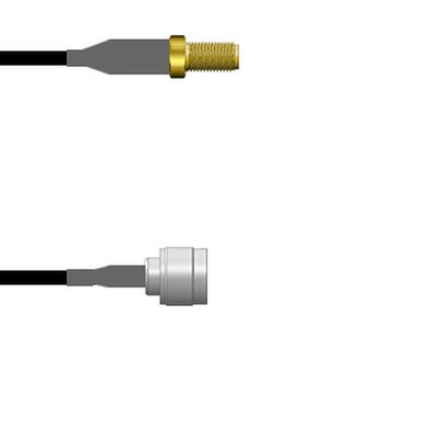 Q-2Z02N0008001M by Amphenol Custom Cable - SMA-SJ/N-SP RG58 1M