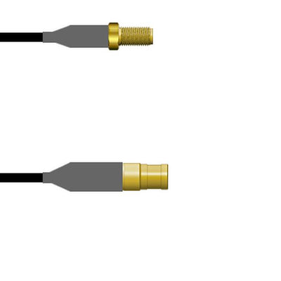 Q-2Z03X0008.25M by Amphenol Custom Cable - SMA-SJ/SMB-SP RG58 0.25M