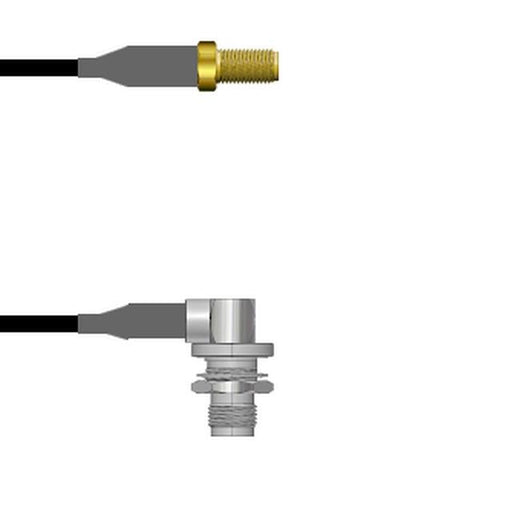 Q-2Z04900081.5M by Amphenol Custom Cable - SMA-SJ/TNC-RJ RG58 1.5M