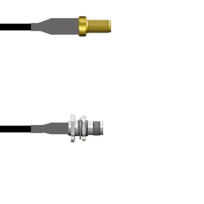 Q-2Z04K0008002M by Amphenol Custom Cable - SMA-SJ/TNC-SJ RG58 2M