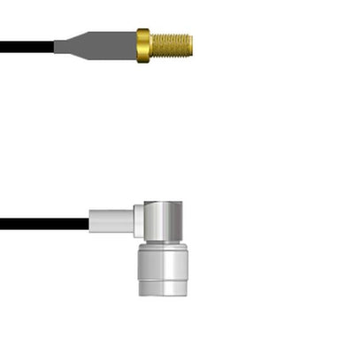 Q-2Z04W0008.25M by Amphenol Custom Cable - SMA-SJ/TNC-RP RG58 0.25M