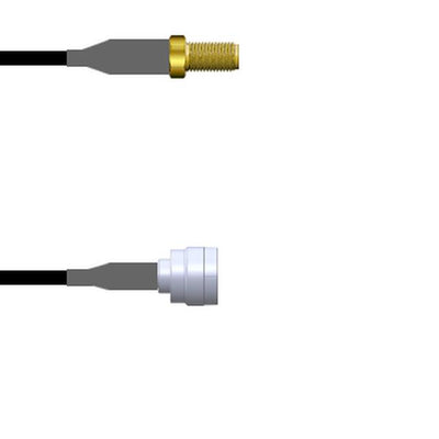 Q-2Z0550008108I by Amphenol Custom Cable - SMA-SJ/TNC-SP RG58 108I