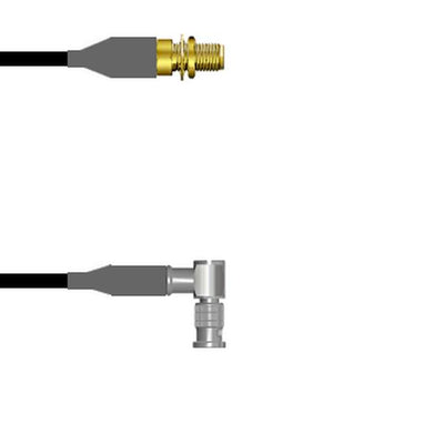 Q-3000U000D108I by Amphenol Custom Cable - SMA-SJB/HDBNC-RP LMR19 108I