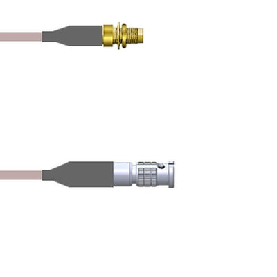 Q-3100Y000H001M by Amphenol Custom Cable - SMA-SJB/HDBNC-SP G142 1M