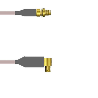 Q-31019000H048I by Amphenol Custom Cable - SMA-SJB/MCX-RP G142 48I