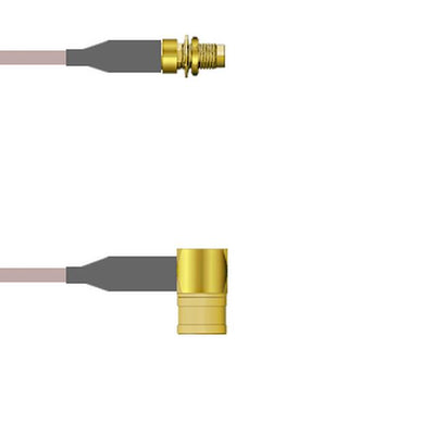 Q-3103V000H009I by Amphenol Custom Cable - SMA-SJB/SMB-RP G142 9I