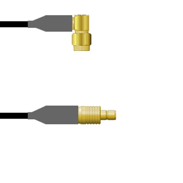 Q-3603P0008.25M by Amphenol Custom Cable - SMA-RP/SMB-SJ RG58 0.25M