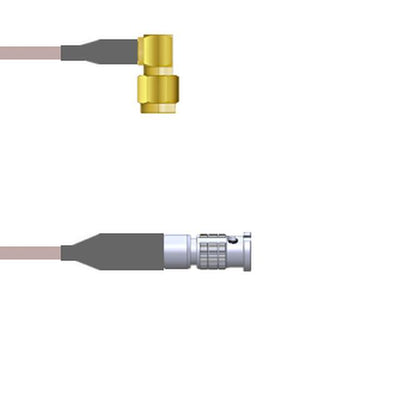 Q-3800Y000H048I by Amphenol Custom Cable - SMA-RP/HDBNC-SP G142 48I
