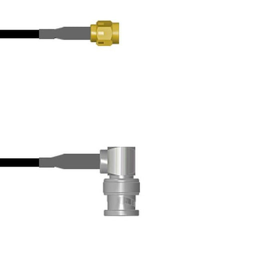 Q-3B00D0003001M by Amphenol Custom Cable - SMA-SP/BNC-RP G174 1M