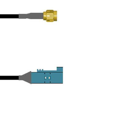 Q-3B05E0003001M by Amphenol Custom Cable - SMA-SP/FKRAZ-SJ G174 1M