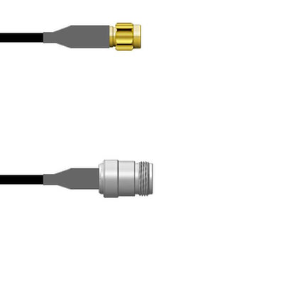 Q-3D01W00082.5M by Amphenol Custom Cable - SMA-SP/N-SJ RG58 2.5M