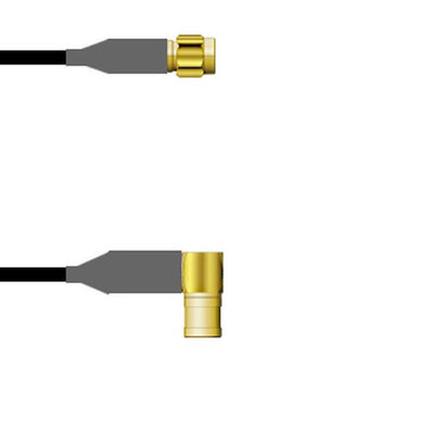 Q-3D03U0008.75M by Amphenol Custom Cable - SMA-SP/SMB-RP RG58 0.75M