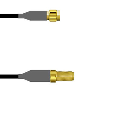 Q-3D0720008002M by Amphenol Custom Cable - SMA-SP/SMA-SJ RG58 2M