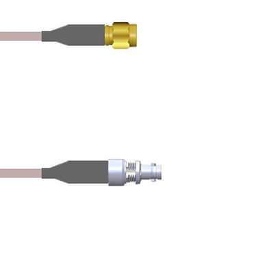 Q-3F00S000H012I by Amphenol Custom Cable - SMA-SP/HDBNC-SJB G142 12I