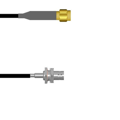 Q-680040003003I by Amphenol Custom Cable - SMA-SP/BNC-SJB G174 3I