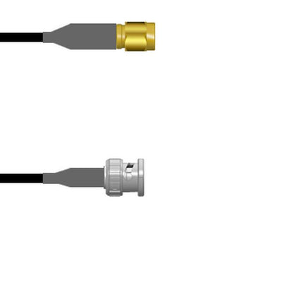 Q-6900L0008003M by Amphenol Custom Cable - SMA-SP/BNC-SP RG58 3M