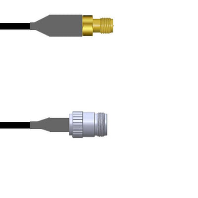 Q-70027000M002M by Amphenol Custom Cable - SMA-SJ/N-SJ LMR24 2M