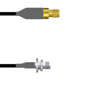 Q-7004S000M0.5M by Amphenol Custom Cable - SMA-SJ/TNC-SJB LMR24 0.5M