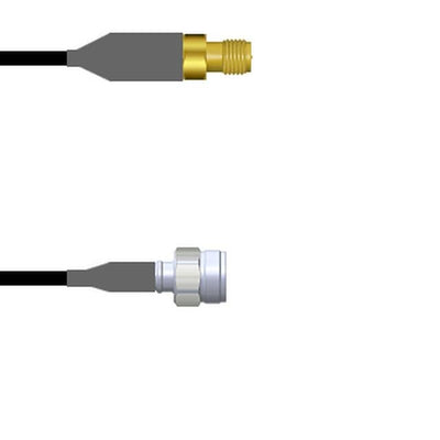 Q-70059000M018I by Amphenol Custom Cable - SMA-SJ/TNC-SP LMR24 18I